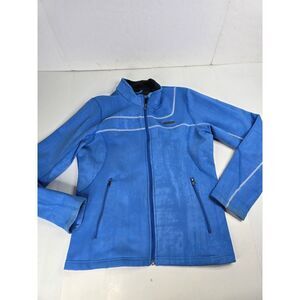 Under Armour Jacket L Large‎ Blue Full Zip Lightweight Running Casual Womens